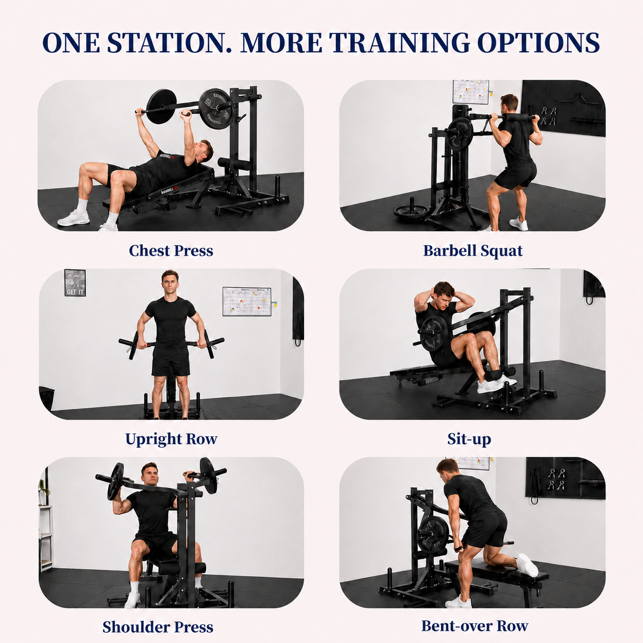 CP46 6-in-1 Chest Press & Squat Machine