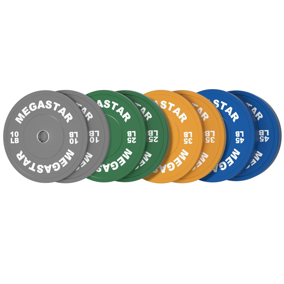 MEGASTAR Bumper Weight Plates Low Bounce Olympic Barbel Bumpers Budget