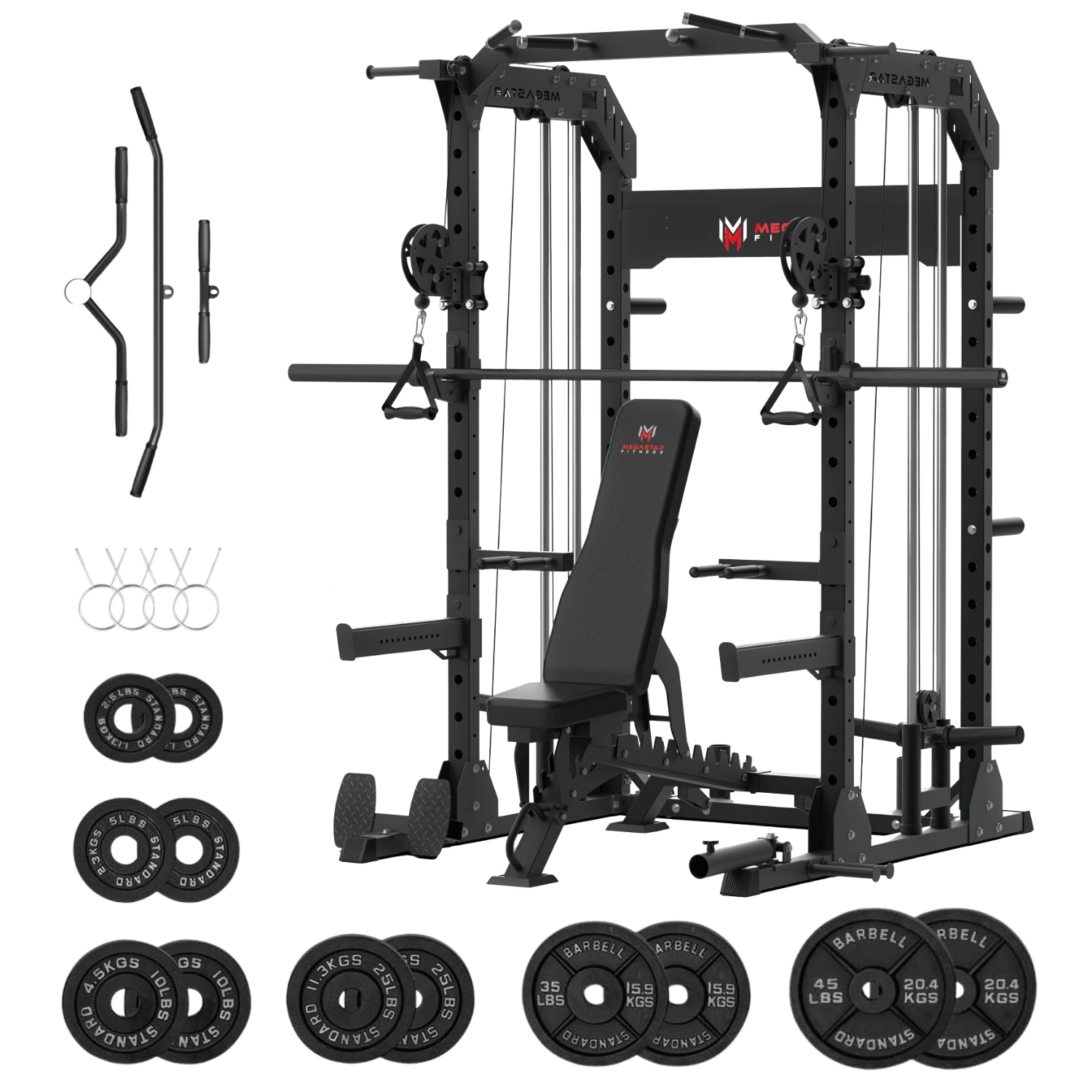 MEGASTAR P63 All-in-one Power Rack Package
