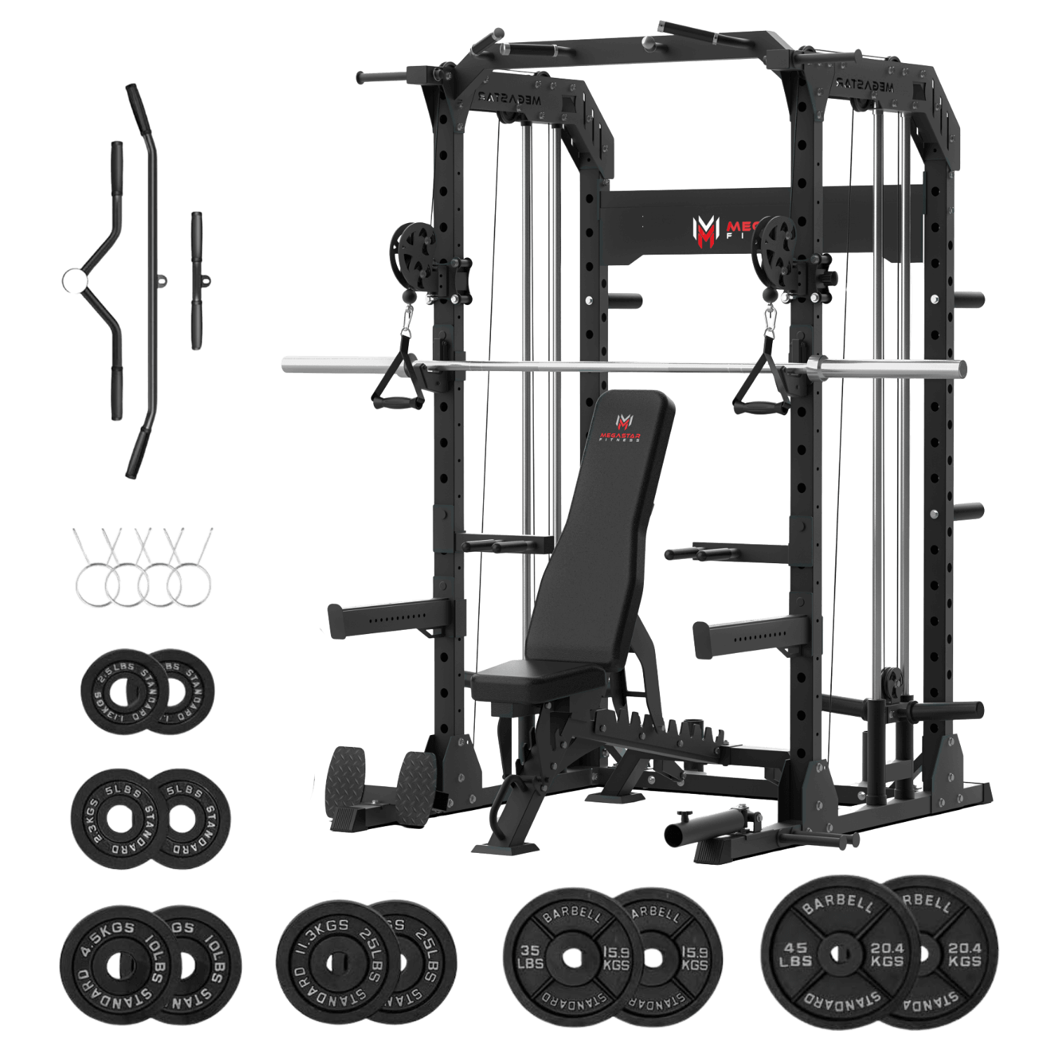 MEGASTAR P63 All-in-one Power Rack Package