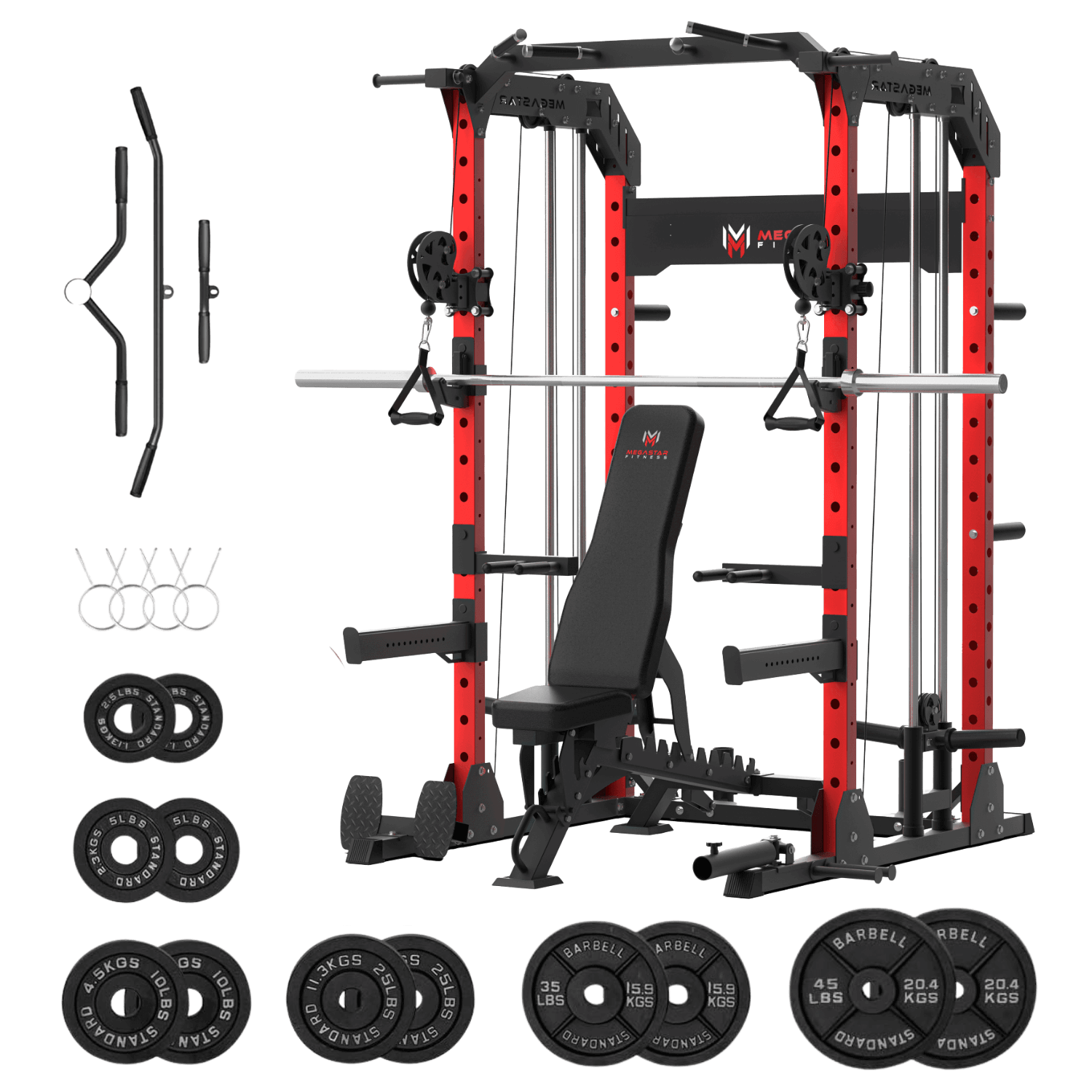 MEGASTAR P63 All-in-one Power Rack Package