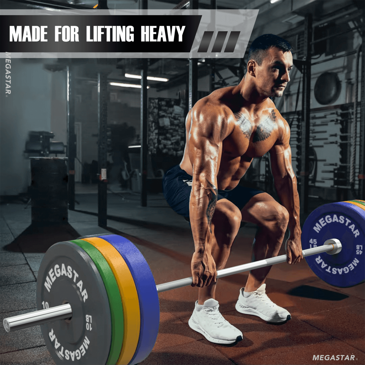 MEGASTAR 7ft 20kg Olympic Barbell