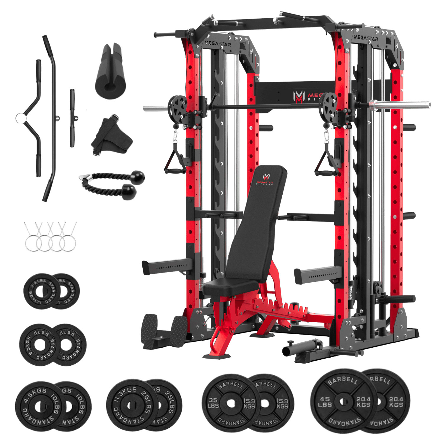 MEGASTAR P107 All-In-One Smith Machine Package