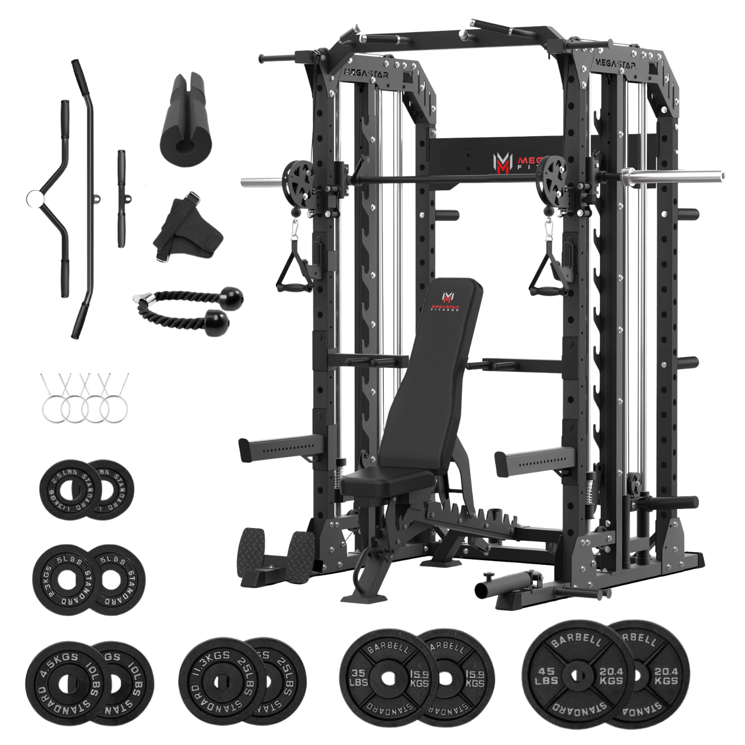 MEGASTAR P107 All-In-One Smith Machine Package