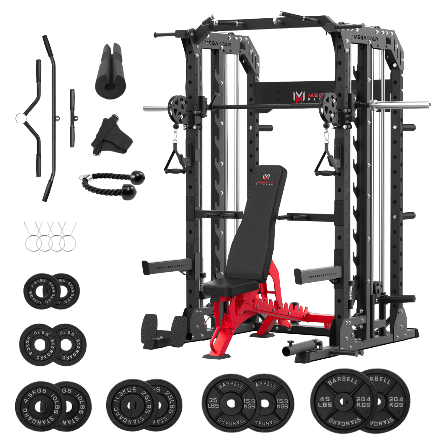 MEGASTAR P107 All-In-One Smith Machine Package