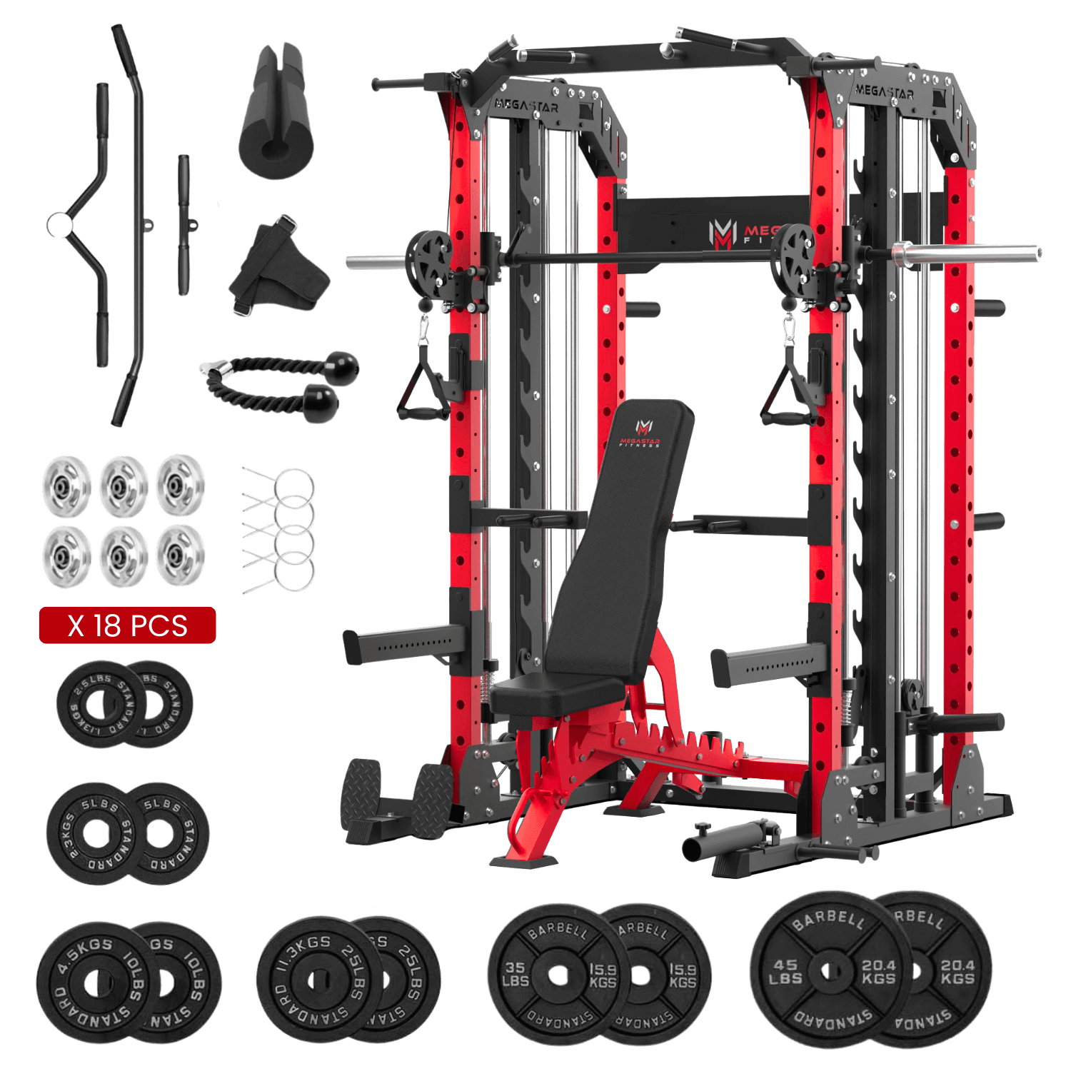 MEGASTAR P107 All-In-One Smith Machine Package