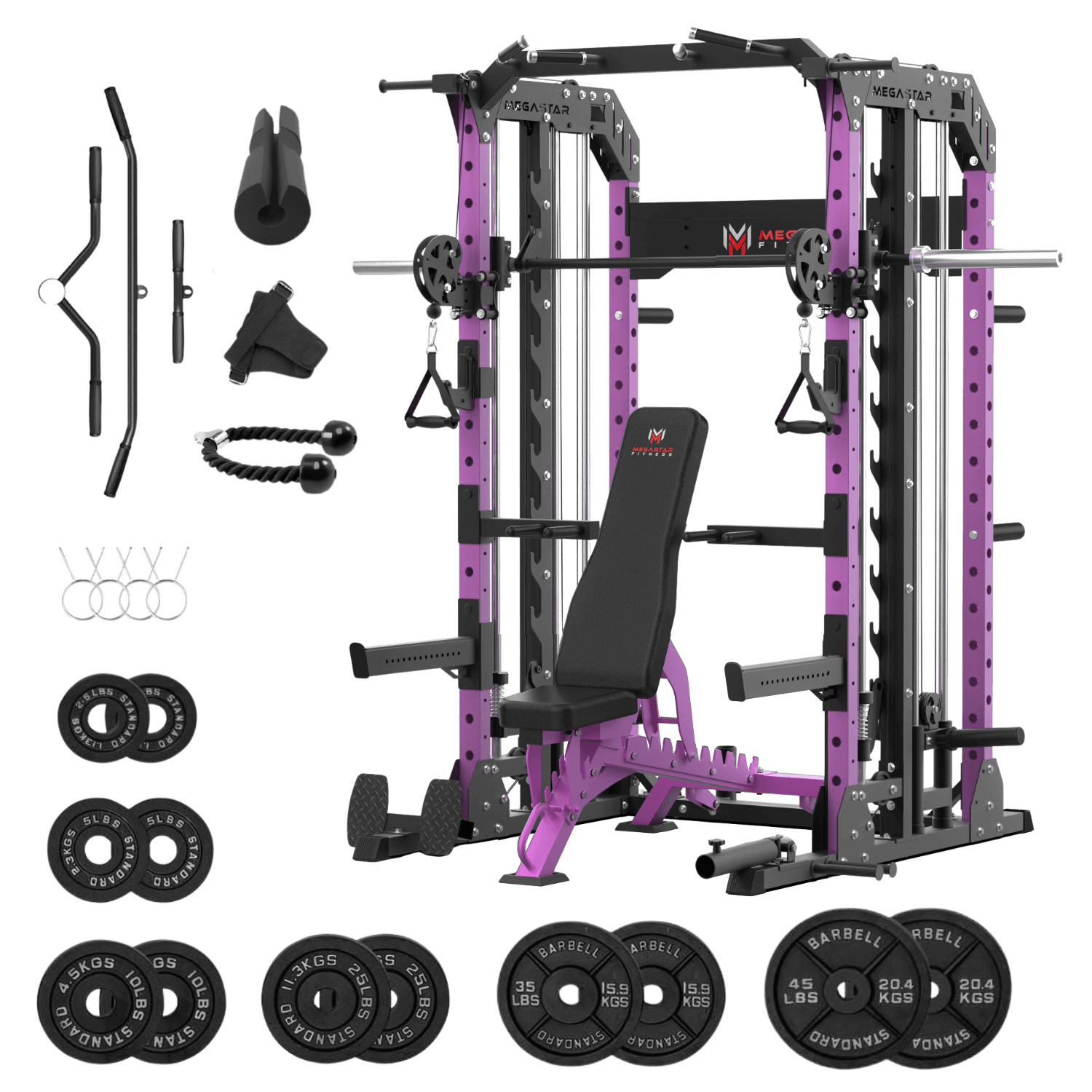 MEGASTAR P107 All-In-One Smith Machine Package