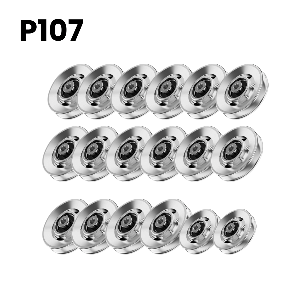 Complete P107 aluminum pulley set for MEGASTAR cable machines, perfect for home gym athletes optimizing body shaping equipment.