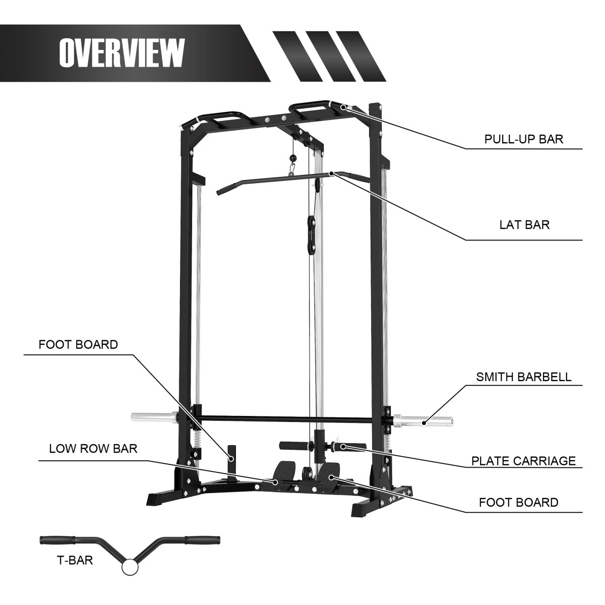 Overview-MEGASTARP70CompactSmithMachinewithLatPulldownforHomeGymSquat_5
