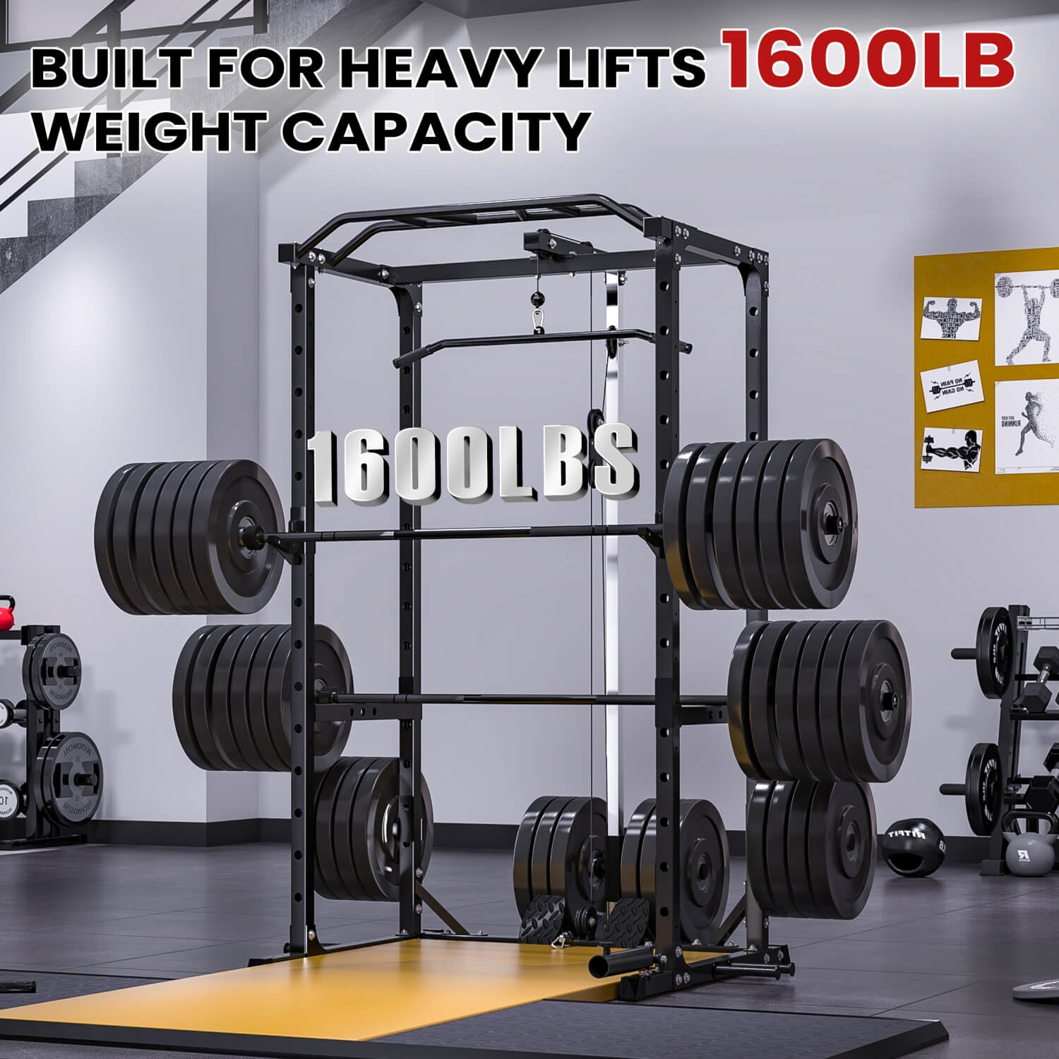 MEGASTAR P30 Power Cage with Lat Pulldown