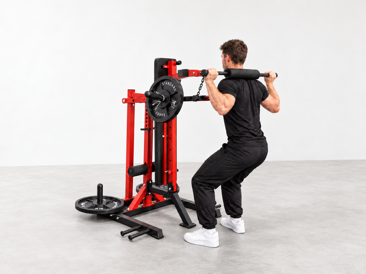 Squat Bar Attachment for Lower-Body Training