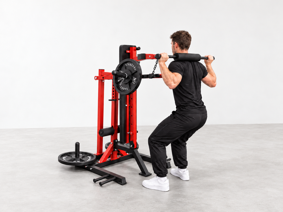 Squat Bar Attachment for Lower-Body Training