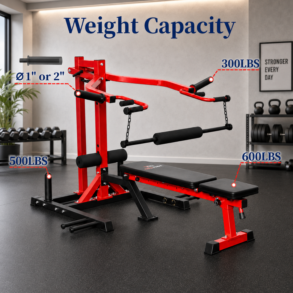 CP46 6-in-1 Chest Press & Squat Machine