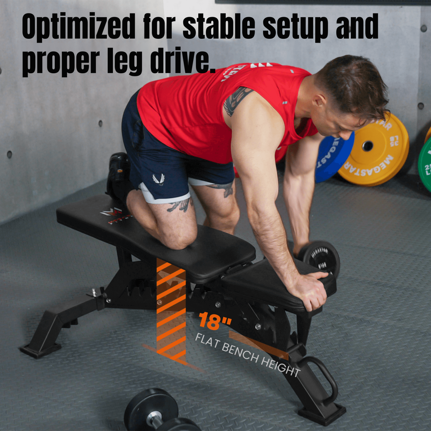 MEGASTAR Adjustable Weight Bench