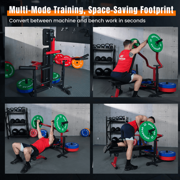 MEGASTAR Flat & Incline Chest Press Machine for Home