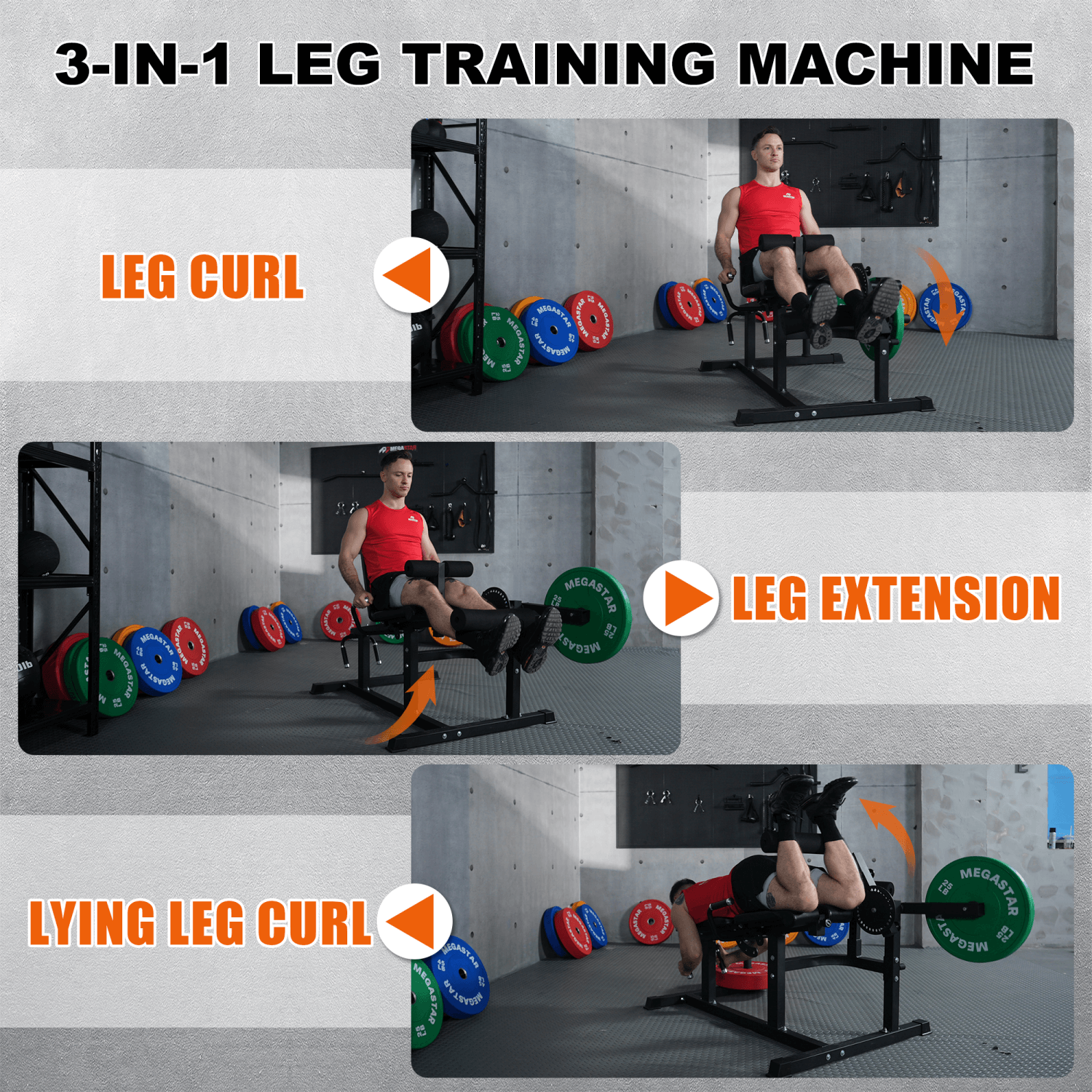 MEGASTAR Leg Extension Curl Machine