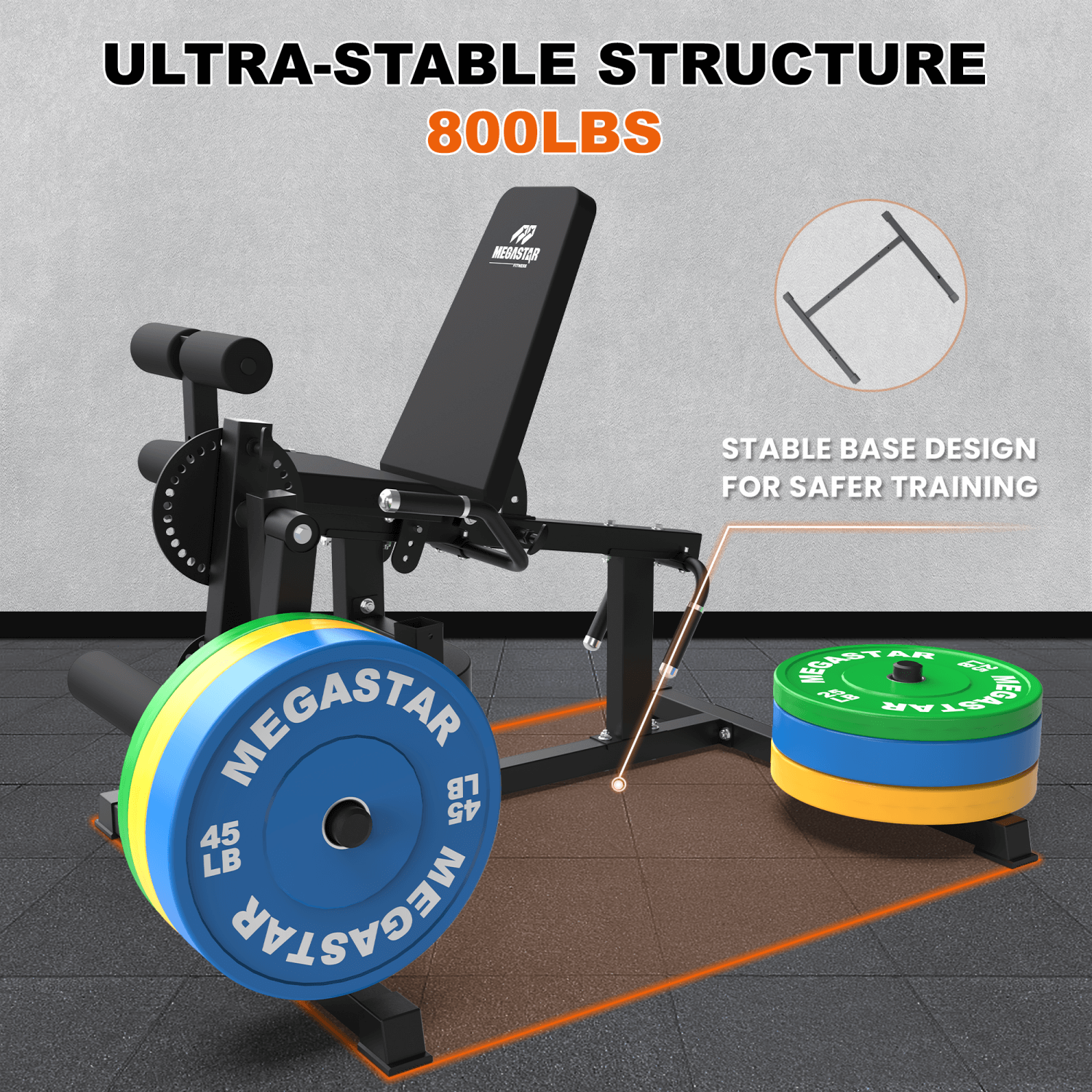 MEGASTAR Leg Extension Curl Machine