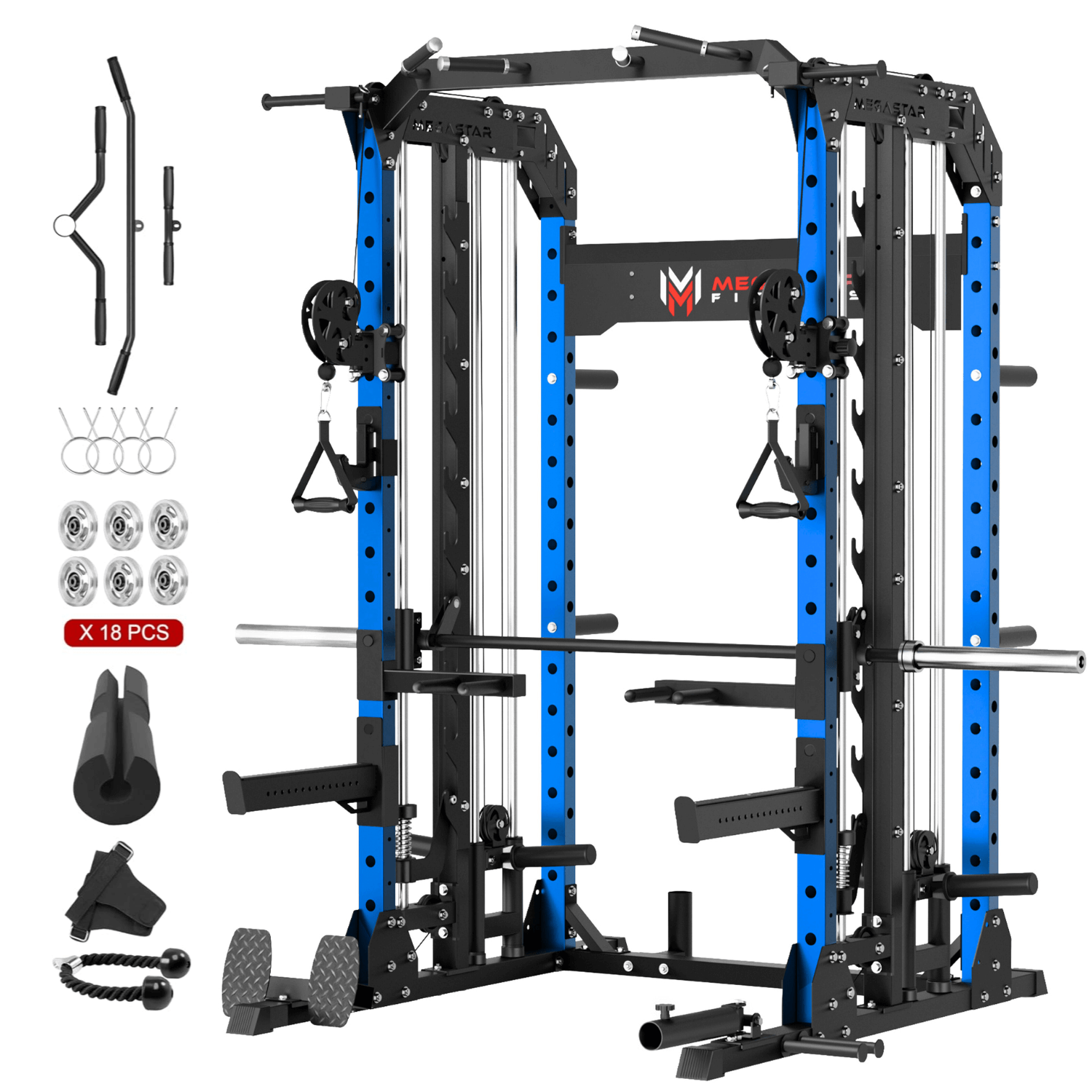 MEGASTAR P107 2"x3" All-In-One Home Gym Smith Machine
