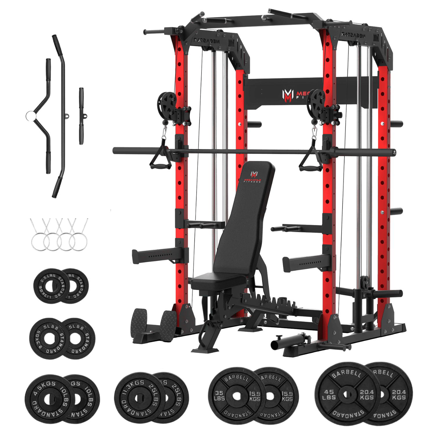 MEGASTAR P63 All-in-one Power Rack Package