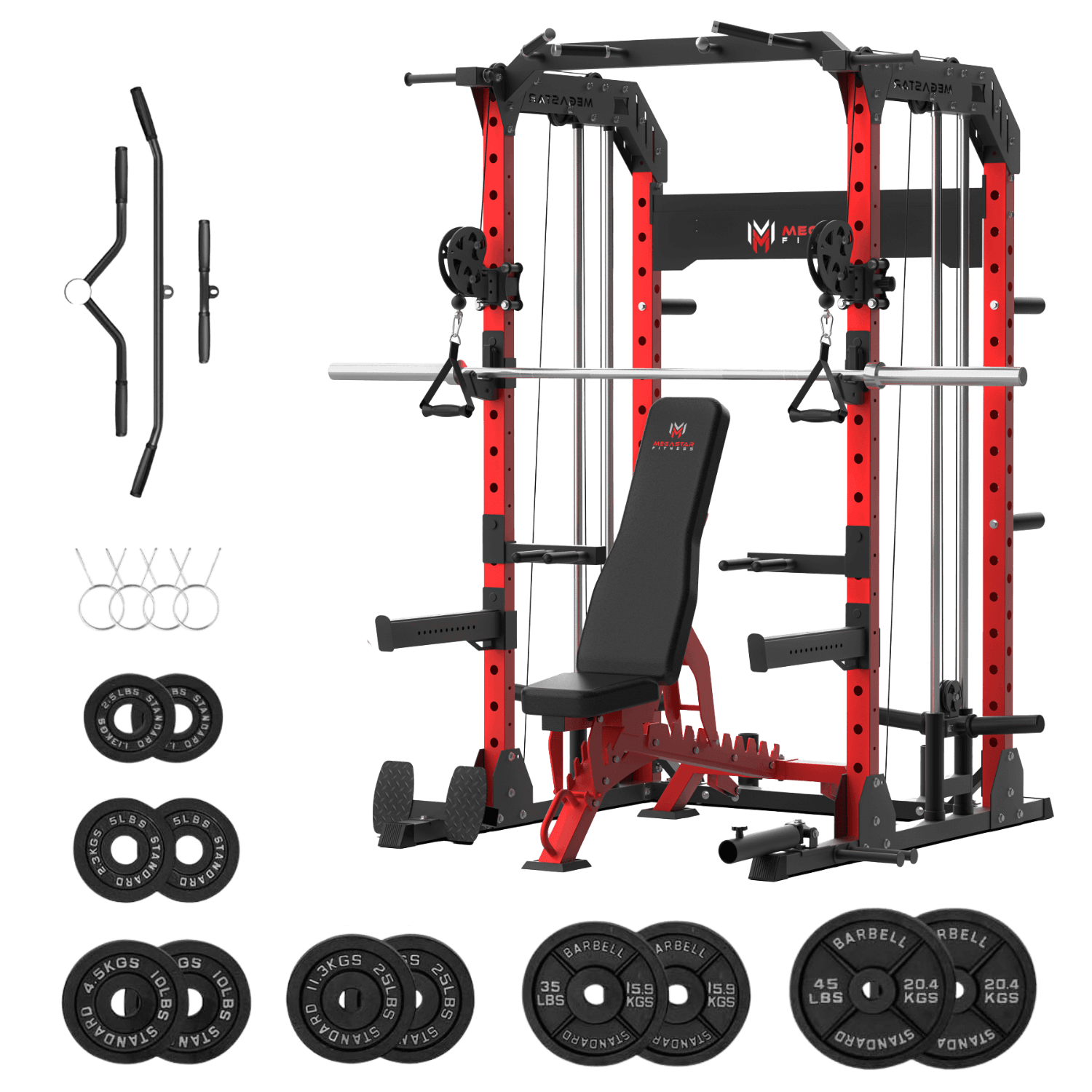 MEGASTAR P63 All-in-one Power Rack Package