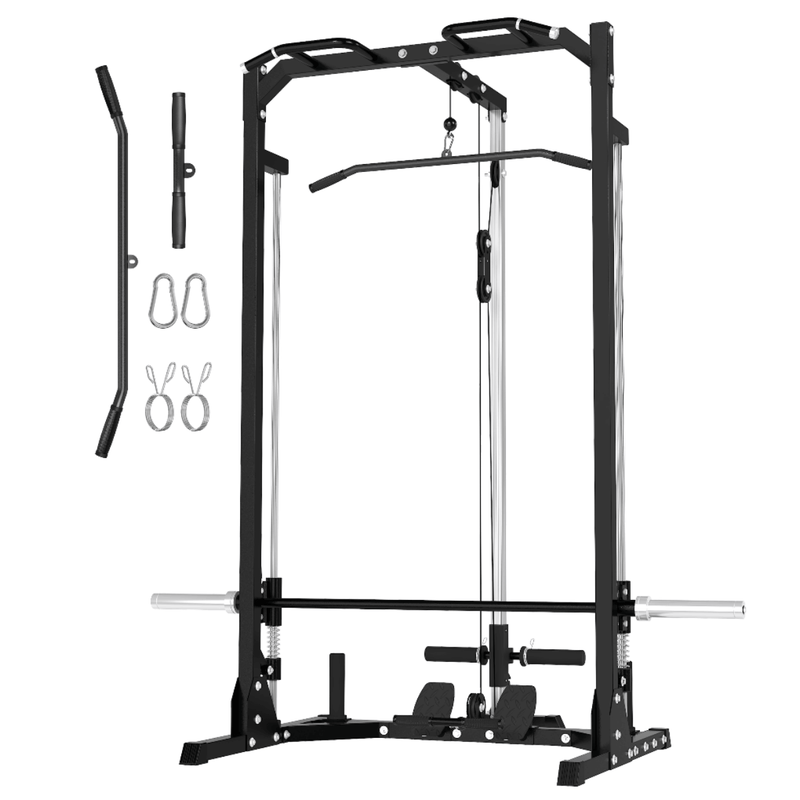P70 Half Rack Smith Machine with Lat Pulldown