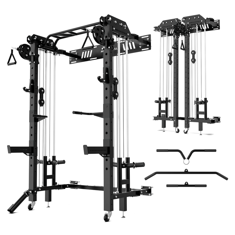 Wall-Mount Folding Power Rack | FR67 5-in-1 Multifunctional System
