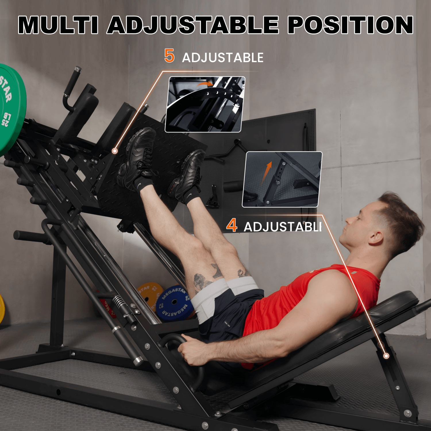 MEGASTAR Leg Press Hack Squat Machine | AT08