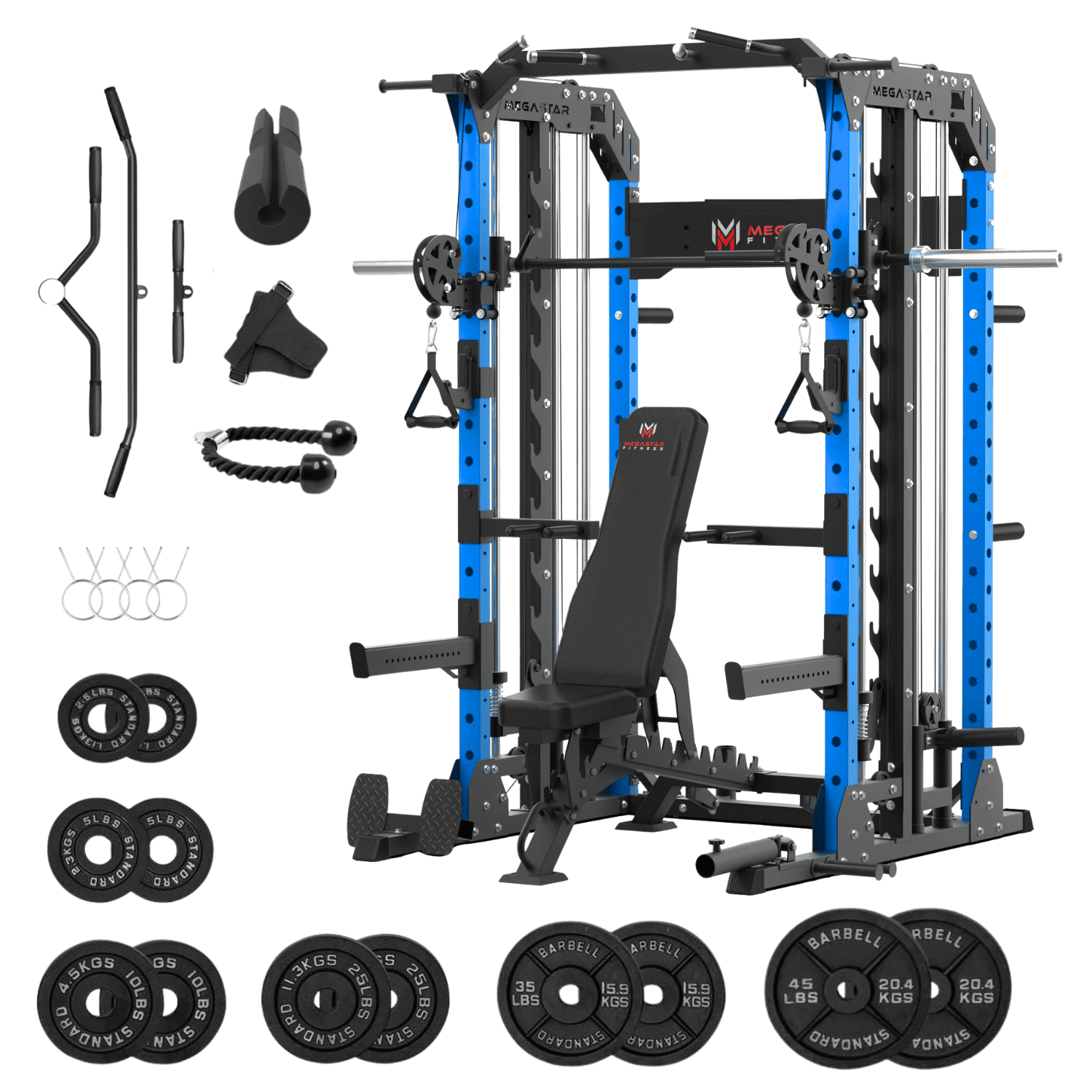 MEGASTAR P107 All-In-One Smith Machine Package