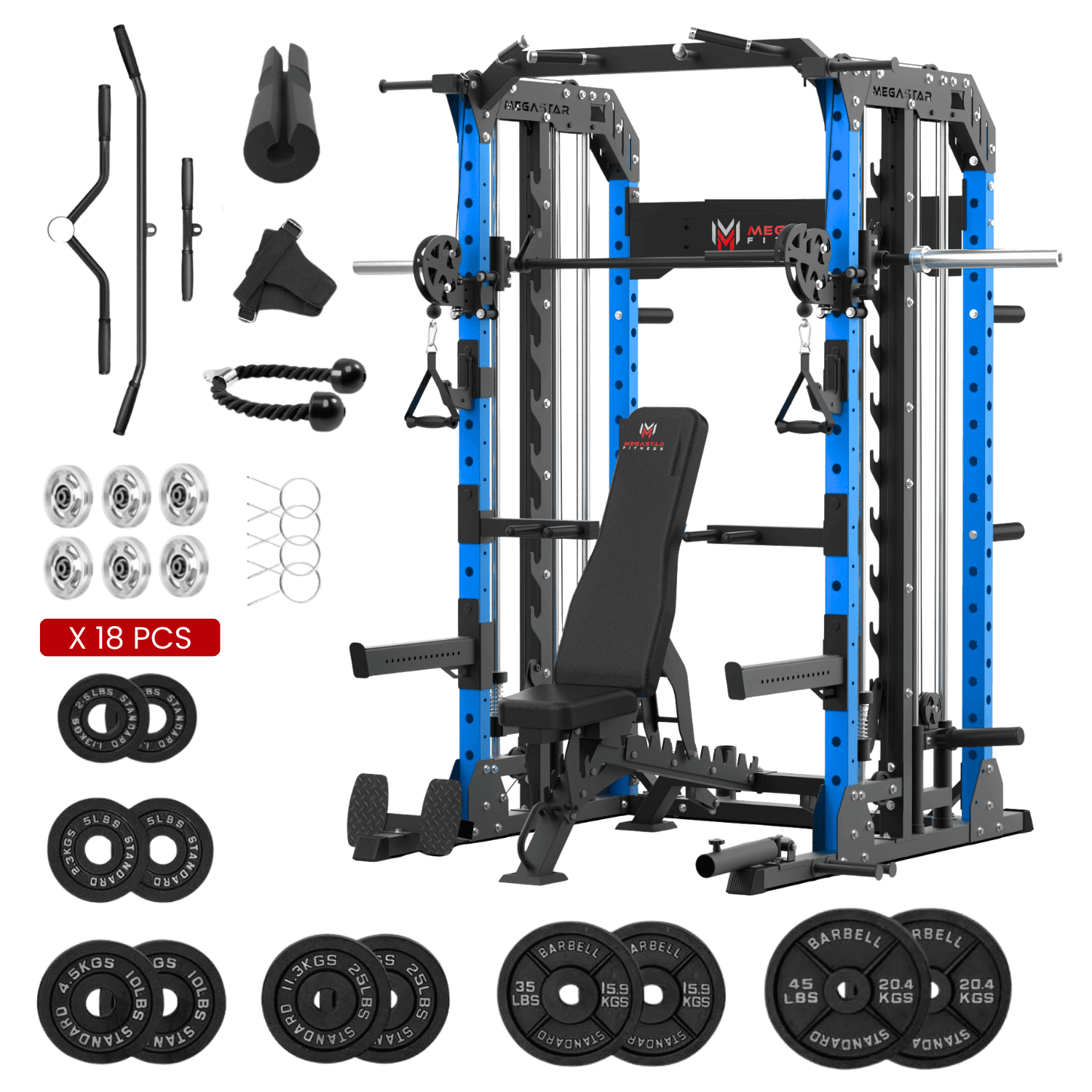 MEGASTAR P107 All-In-One Smith Machine Package