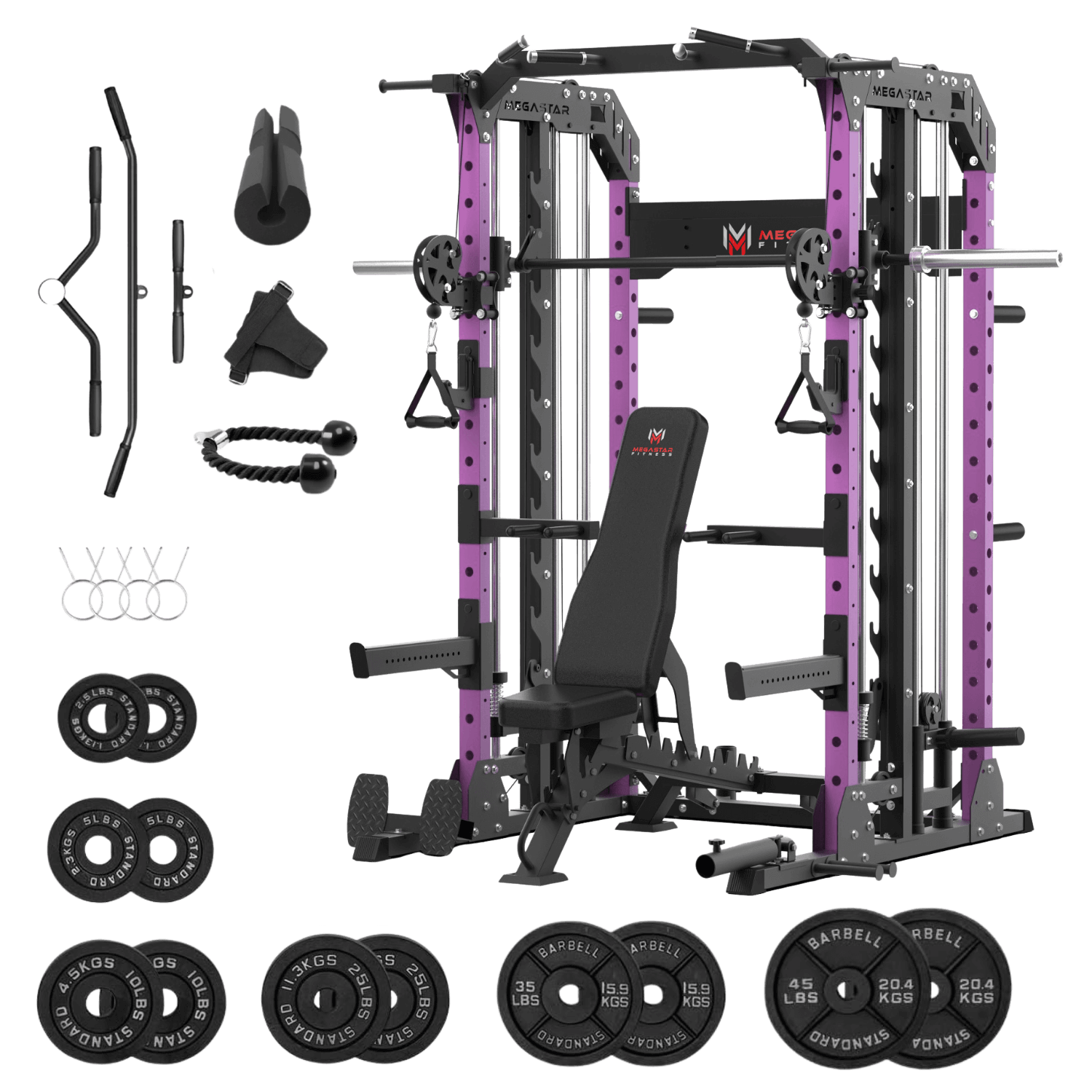 MEGASTAR P107 All-In-One Smith Machine Package
