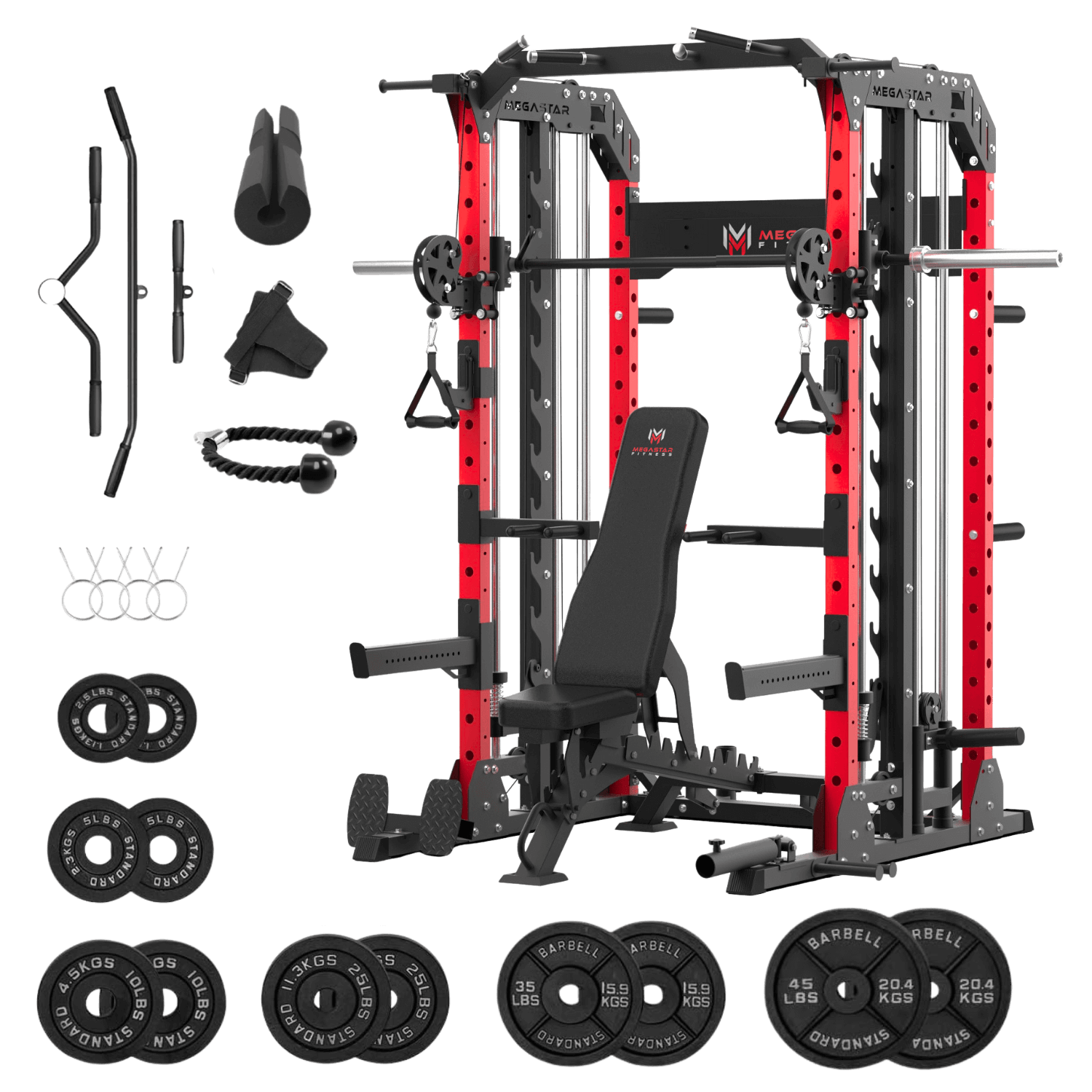 MEGASTAR P107 All-In-One Smith Machine Package