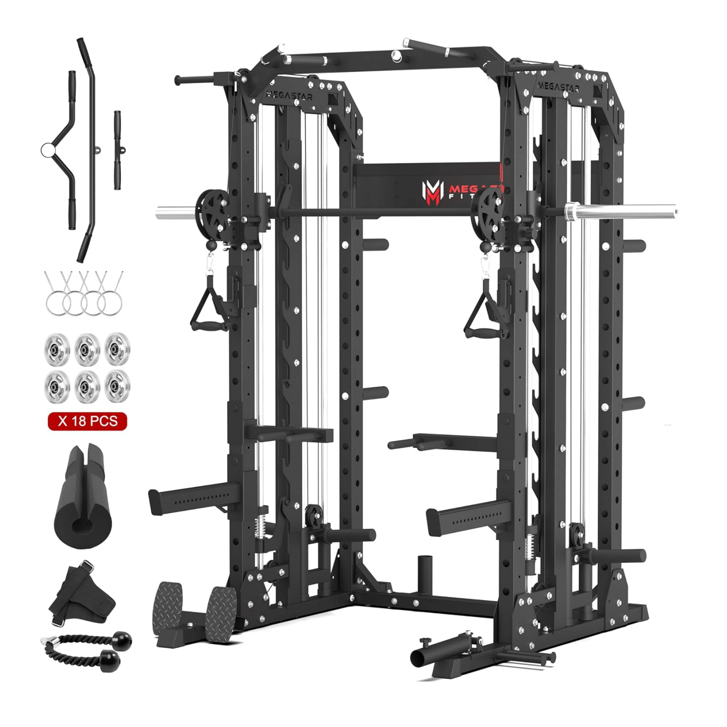 MEGASTAR P107 2"x3" All-In-One Home Gym Smith Machine