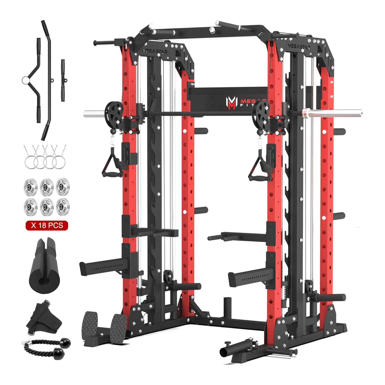 MEGASTAR P107 2"x3" All-In-One Home Gym Smith Machine