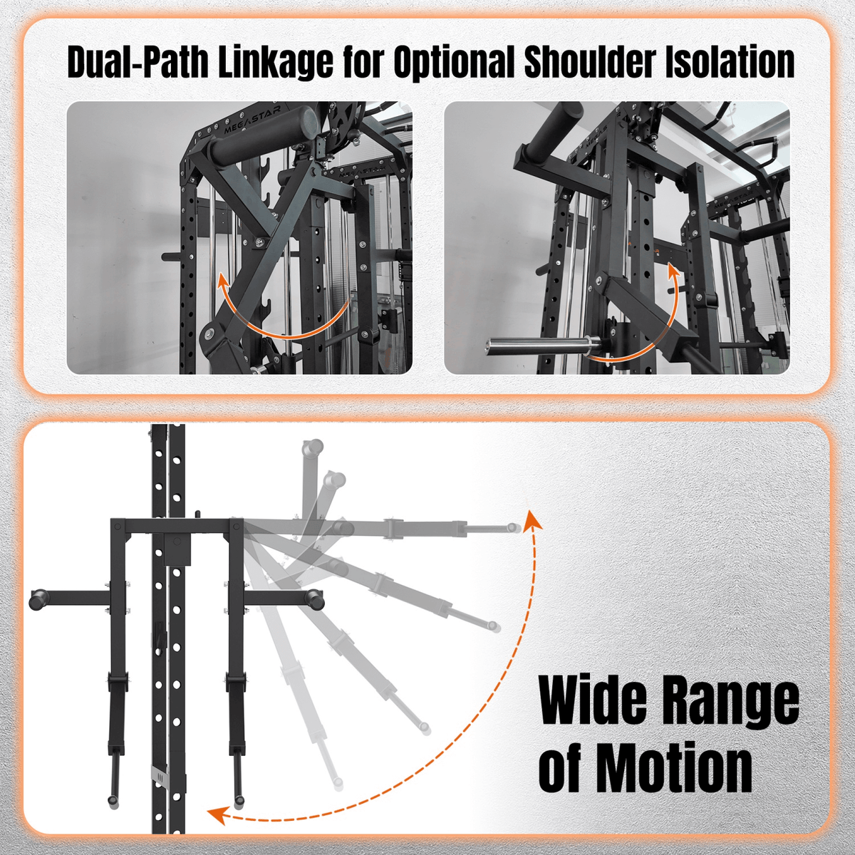 Megastar Lateral Raise Rack Attachment for Power Rack