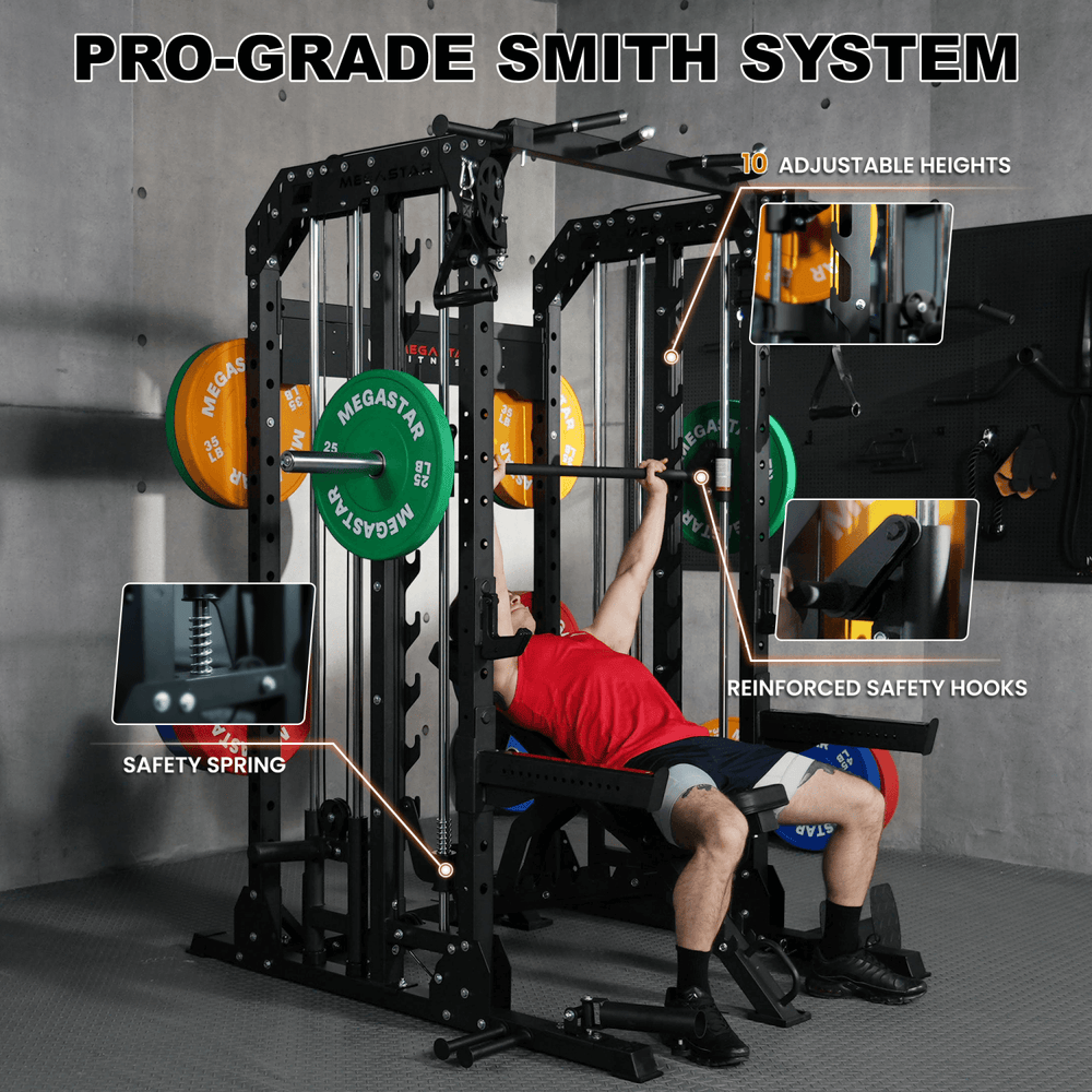 All-in-One Functional Trainer Smith Machine Home Gym