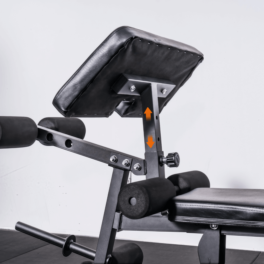 Integrated Preacher Curl Station