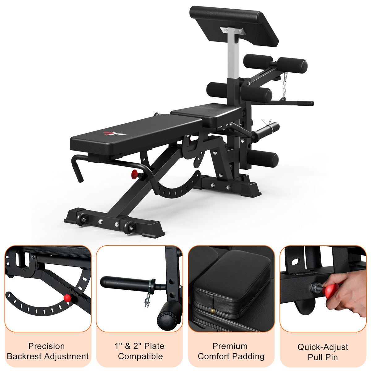 Integrated Leg Extension & Curl Station